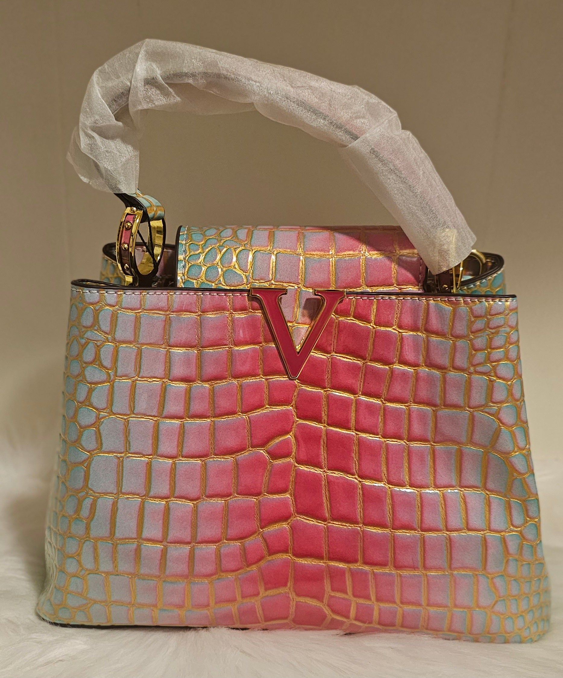 Birkin Travel Bag - Pink Crocodile - Default Title